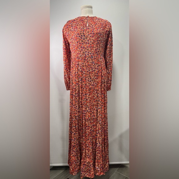 Zara Long Flowing Voluminous Floral Print Dress Loose fit SZ Small EUC - Picture 5 of 10